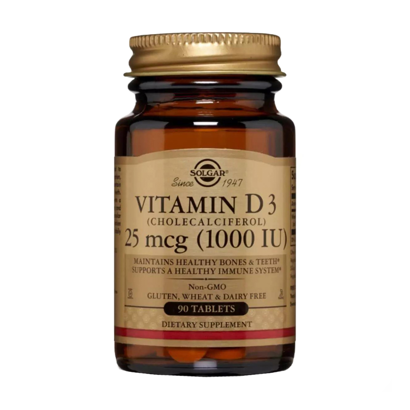 Вітамін Д3 Solgar Vitamin D3 Холекальциферол, 25 мкг (1000 МО), 90 таблеток